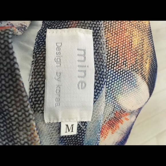 Mine Korea. Mesh overlay flare skirt medium - Picture 3 of 4